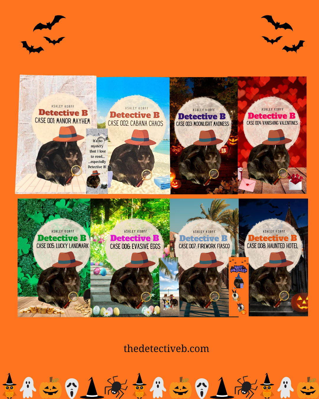 Detective B Autographed Hardcover Halloween Book Bundle