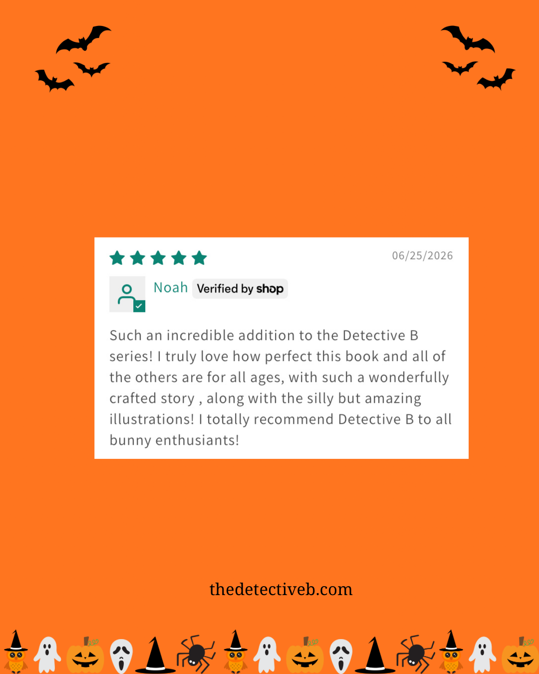 Detective B Autographed Paperback Halloween Book Bundle
