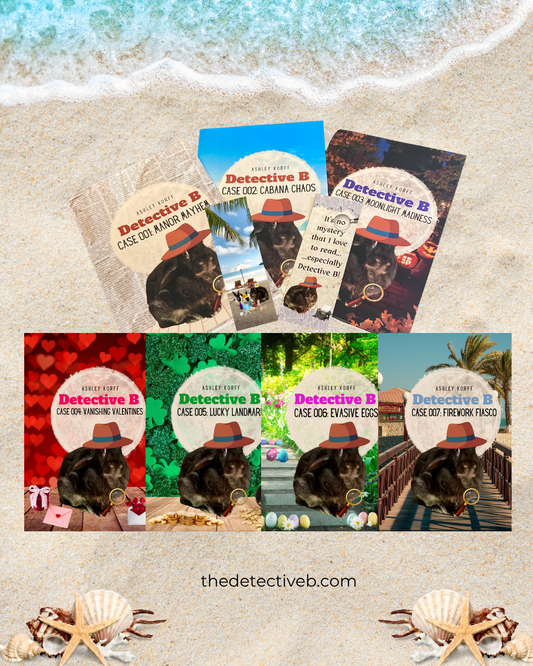 Detective B Autographed Paperback Summer Book Bundle: All 7 Books & 2 Bookmarks