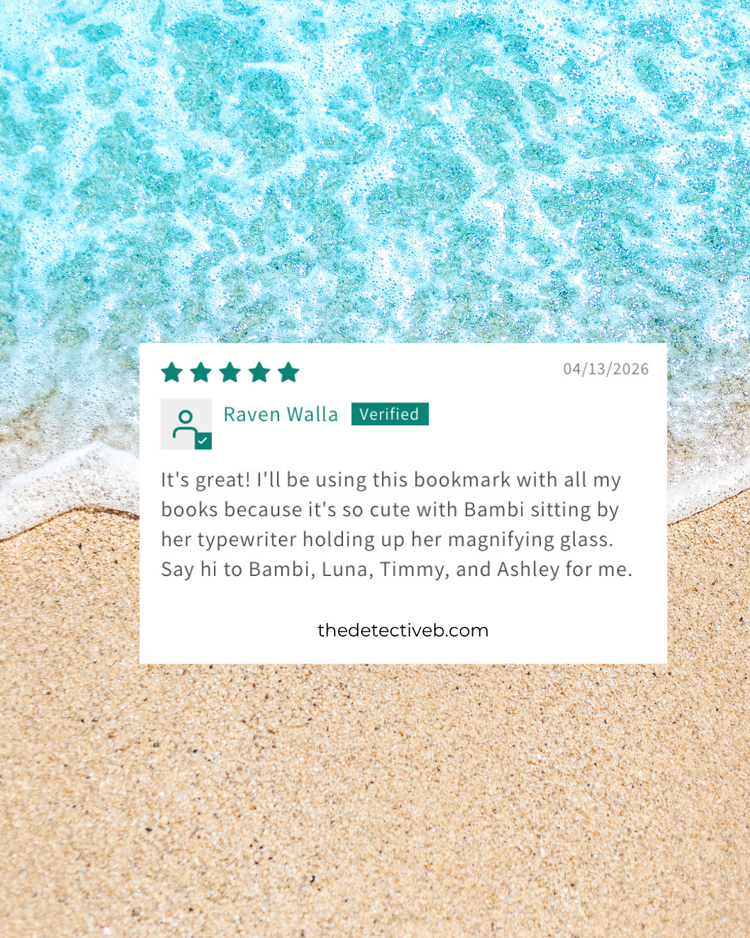 Detective B Summer Bookmark